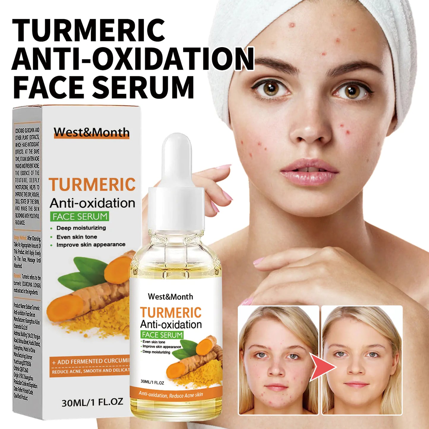 West&Month Turmeric Facial Essence for Hydration and Brightening